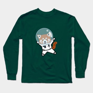 Red Panda Astronaut Long Sleeve T-Shirt